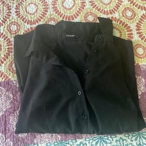 Professional Women's button down black work shirts (3) size L